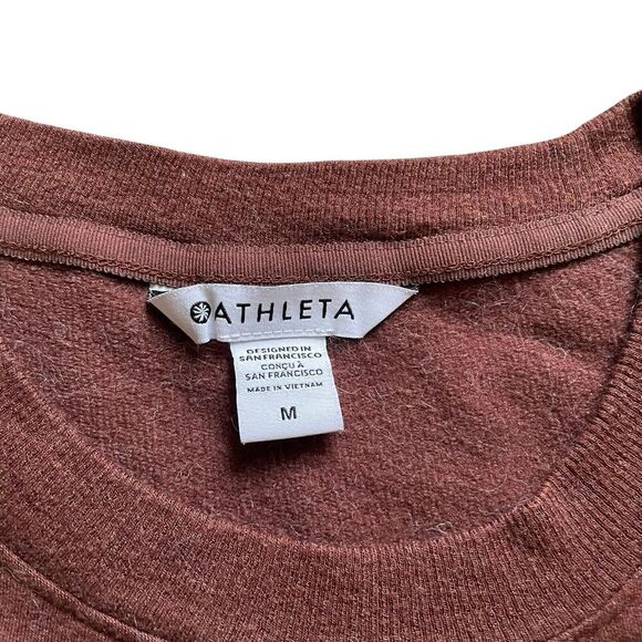 Athleta Balance Midi Sweater Dress Women M Brown Pockets #599867 $89 - Picture 8 of 12